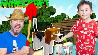 MINECRAFT'TA ÇİFTLİK KURUYORUZ! KÖPEĞİMİZ OLDU! | 3 KİŞİ MINECRAFT OYNUYORUZ