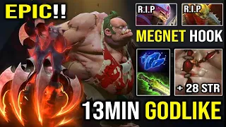 How to Hook Like a Megnet & Deleted Pango Mid with 13Min Godlike Nonstop Ganking Pro Pudge Dota 2