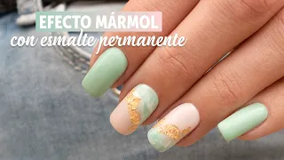 EFECTO MÁRMOL con pan de oro | Manicura24