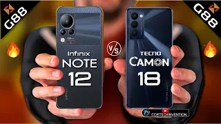 Infinix Note 12 vs Tecno Camon 18 Camera | Body | AnTuTu | Benchmark | Display | Comparison