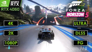 Forza Horizon 5 - Graphics Benchmark FPS Test at 4K, 2K, 1080p | DLSS + FG + RT | RTX 4060🔥