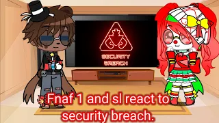 fnaf 1 and sl react to security breach, 2 memes, intro and party isn't over song