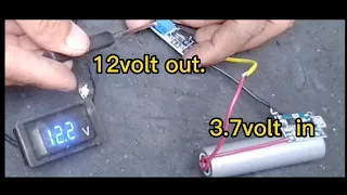 how to make 12 volt output..using 18650 lithium battery +boost up converter