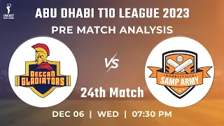 Deccan Gladiators vs Morrisville Samp Army 24th Match PREDICTION, DG vs MSA, T10 League 2023