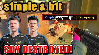 s1mple & b1t MESL FACEIT Mirage DUAL POV ~ SDY DESTROYED! // 57 Kills