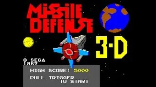 (Real 3D) Missile Defense 3-D - Master System Shortplay (Sega Scope 3D)