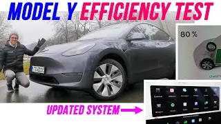 Tesla Model Y 2022 incredible new features 😂 and winter test of range, heating 🔥, supercharging ⚡