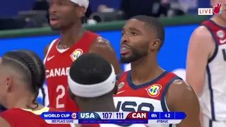 FIBA WORLD CUP | USA vs CANADA Bronze Medal Match (INTENSE FINAL 2 Minutes in the 4th QTR)