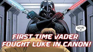 THE FIRST TIME VADER FOUGHT LUKE IN CANON!