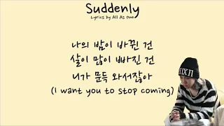 Suddenly / 문득 - BE'O (lyrics / 가사)