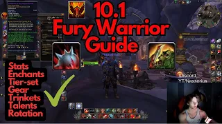 10.1 Fury Warrior Guide || PUMP as FURY in 10.1 || Talents, Rotation, Tier-set, Trinkets & more!