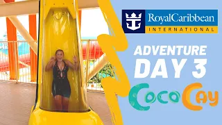 CocoCay's Thrill Waterpark - Adventure of the Seas Day 3 - Zip Line - Royal Caribbean Cruise Vlog