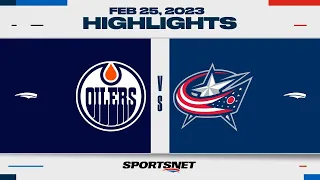 NHL Highlights | Oilers vs. Blue Jackets - February 25, 2023