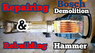 Repairing and Rebuilding a Big Bosch Demolition hammer. GSH 16-30 with broken conrod bearing.