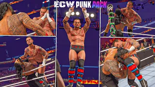 WWE 2K24 ECW Cm Punk Pack, CM Punk Moves! #wwe2k24 #cmpunk