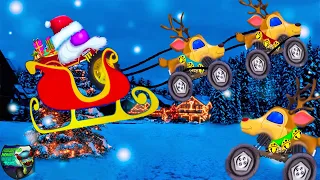 Monster Truck Battle with Santa Truck + More Good vs Bad Videos for Children by HHMT