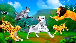 Animal Kingdom Battle: Epic Lion vs Tiger vs Wolf vs Cheetah vs Bear Fights! Wildlife Warzone