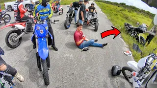 HARLEY RIDER WRECKS! GOES DOWN HARD!