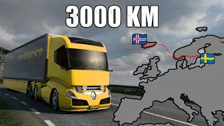 ETS2 ProMods Long Delivery From Sweden to Iceland | Euro Truck Simulator 2 (Renault Radiance)