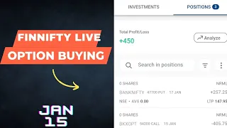 FINNIFTY Expiry  Live Option Buying  !! January 15 !! Live Hero Zero Trade