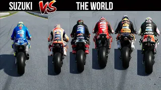 SUZUKI MOTOGP VS THE WORLD DRAG BATTLE(HONDA,KTM,APRILIA,DUCATI,YAMAHA) DRAG BATTLE