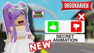 HOW TO GET *NEW SECRET ANIMATION* IN BROOKHAVEN 🏡RP ROBLOX 😱🤯