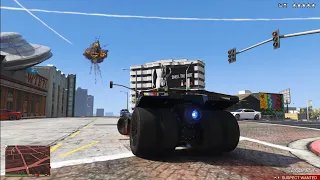 GTA 5 - Batmobile Rampage + Six Star Escape