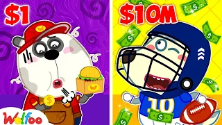 $1 vs $10,000,000 Job, What Do You Do? Jobs Adventure for Kids | Wolfoo Channel New Episodes