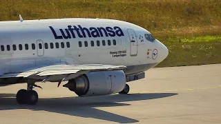 Lufthansa Boeing 737-500 Taking Off from Leipzig/Halle (Germany)