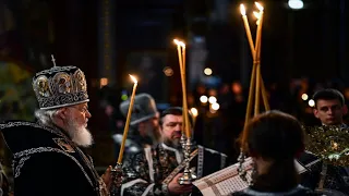 Утреня с Чтением 12 Страстных Евангелий. Храм Христа Спасителя. Москва.