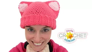 Cat Ears Hat Crochet Pattern & Tutorial for Adults & Kids!