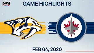 NHL Highlights | Nashville Predators vs. Winnipeg Jets – Feb. 4, 2020