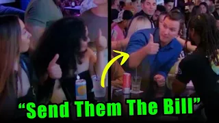 Man INSTANTLY HUMBLES Women In Bar Using ‘DUMB & DUMBER TRICK’