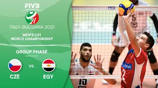 CZE vs. EGY - Pre-Round | Men's U21 Volleyball World Champs 2021