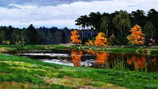 Отличные сельские пейзажи художника Сергея Пантелеева.