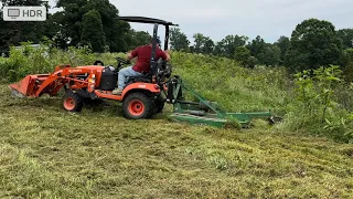 Kubota bx23s extreme bush hogging