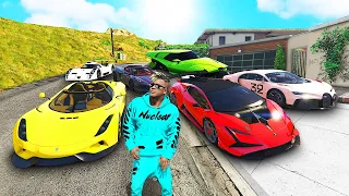 STEALING MEGA BILLIONAIRE SUPERCARS in GTA 5 with CHOP & BOB