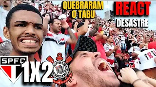 REACT SÃO PAULO 1 X 2 CORINTHIANS DESASTRE NO MORUMBI - PAULISTA 2023