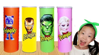 프링글스 그림 그리면 슈퍼히어로 댄스 춤 춘다고? Making Pringles with Superheros dance