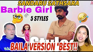 Barbie Girl in 5 Styles | Sandaru Sathsara *BEST!? 😆😂|DUTCH COUPLE REACTION