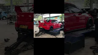 Mitsubishi Evo IX MR dyno #fyp #trending #antilag #turbo #stock #motec #link #racing #cmb #shorts