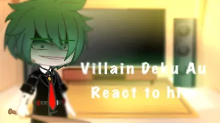 Mha/Bnha React To Villain Deku || -Sad deku