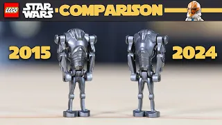 LEGO Star Wars Super Battle Droid 2015 & 2024 - MINIFIGURE COMPARISON