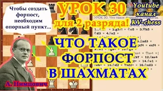 Что такое форпост в шахматах - Урок 30 для 2 разряда.