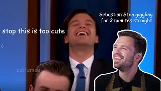 Sebastian Stan giggling for 2 minutes straight