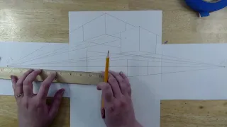 Two Point Perspective Treehouse Drawing- Part 1