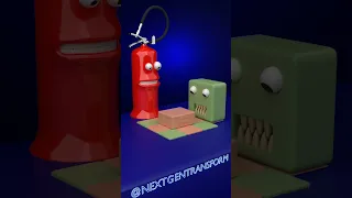 Monster Cube x Fire Extinguisher | Thrilling 3D Cartoon Animation!