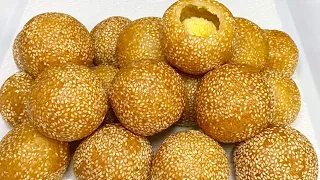 Bánh Cam Bánh Rán Lúc Lắc, (sesame balls)Cách Làm Bánh Cam Bánh Rán Không Bị Xẹp