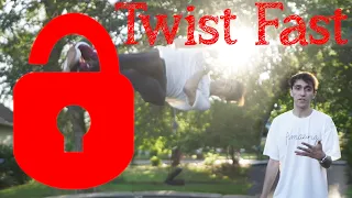 How to TWIST FASTER in Flips, full, double, triple, quad back full, rudy, double cork