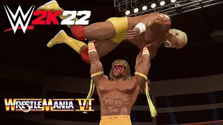 WWE 2K22 Ultimate Warrior vs Hulk Hogan | Wrestlemania VI | 4K | PC Gameplay